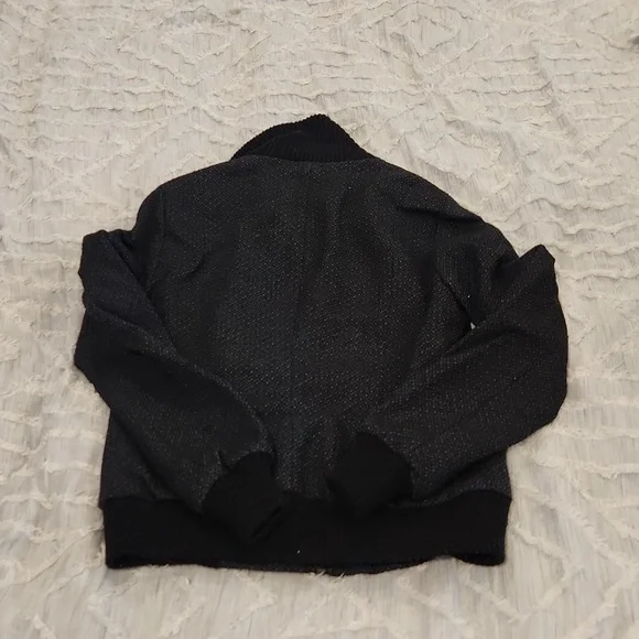 Beautiful gray and black wool French Connection button down/zipper coat size 8! - Picture 6 of 11